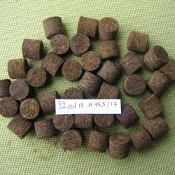 39 bourres cal 12 hauteur 15,5  &agrave; 17 mm