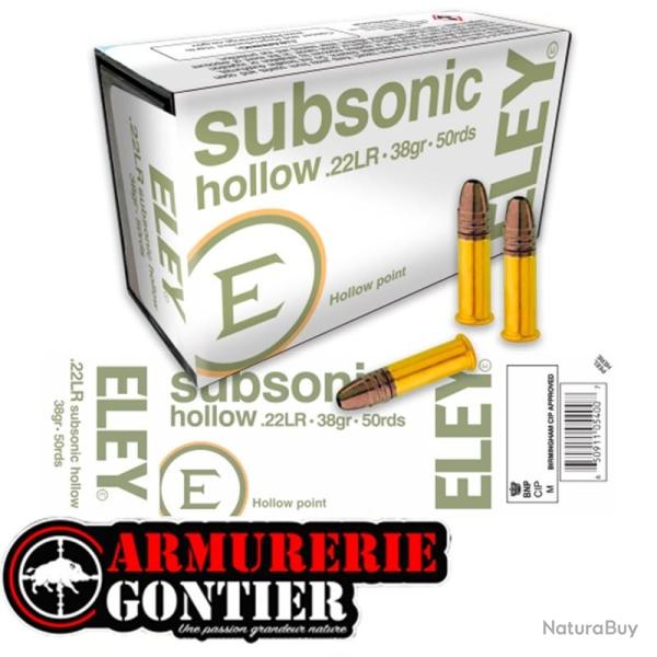 Munitions ELEY Subsonic Hollow .22 LR