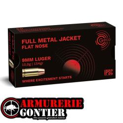 Munitions Geco 9mm FMJ 154 gr subsonique boite de 50