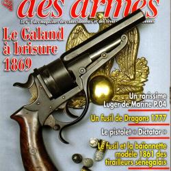 gazette des armes 402, galand 1868, luger de marine p.04, pistolet dictator, baionnette 1892,