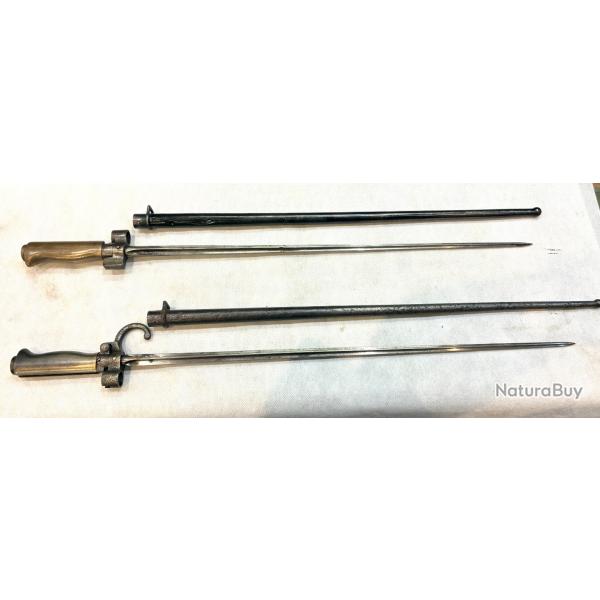 2 ba�onnettes Lebel M.1886