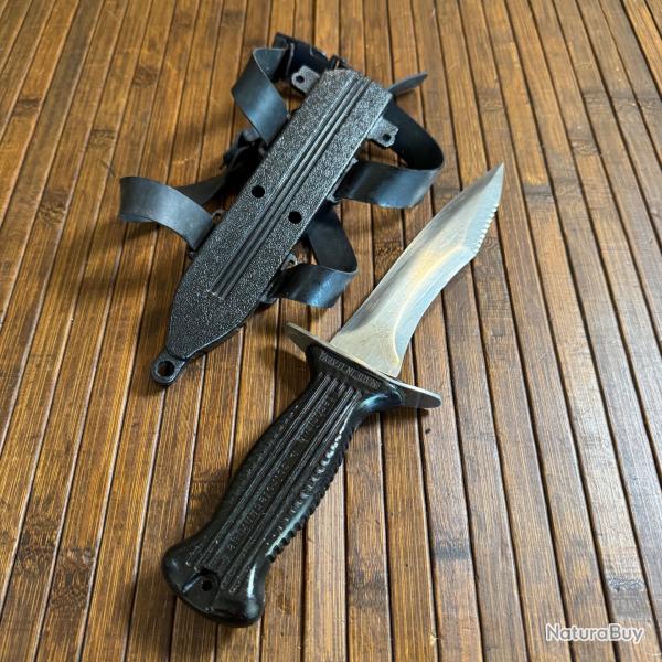 COUTEAU ITALIEN DE CHASSE SOUS MARINE TECHNISUB SPIROTECHNIQUE LE GRISBI