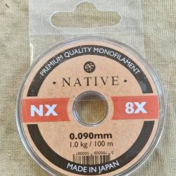 Fil monofilament Native NX 8X 0,09mm 1kg 100m - HILMAR SUPER DESTOCK !!!