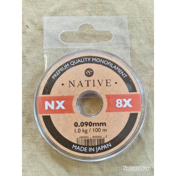 Fil monofilament Native NX 8X 0,09mm 1kg 100m - HILMAR SUPER DESTOCK !!!