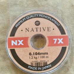 Fil monofilament Native NX 7X 0,104mm 1,2kg 100m - HILMAR SUPER DESTOCK !!!