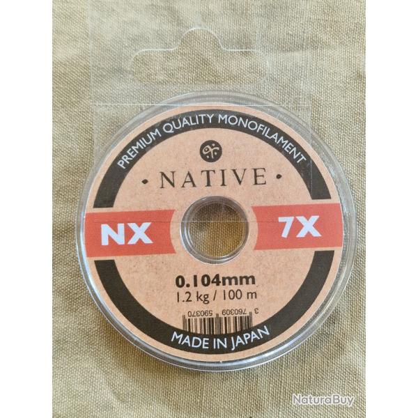 Fil monofilament Native NX 7X 0,104mm 1,2kg 100m - HILMAR SUPER DESTOCK !!!