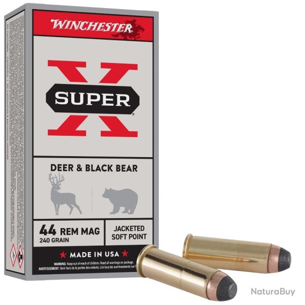 WINCHESTER cal.44 Rem Mag JSP 240 grains - 15.5 grammes x50