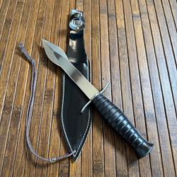 COUTEAU DE TYPE COMMANDO EN INOX FORG&Eacute; THIERS GARANTIE