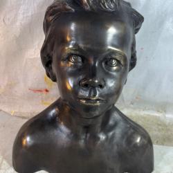 Sculpture bronze - La Petite Ch&acirc;telaine d'apr&egrave;s Camille Claudel  cire perdue