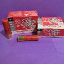 20 cartouches winchester SUPER XX en cal 12/89 et 63 g SUPER MAGNUM
