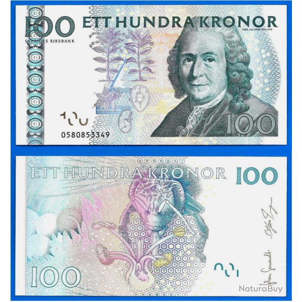 Suede 100 Couronnes 2009 Billet Carl Von Linne Kronor Sveriges Sweden