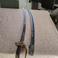 Sabre infanterie 1882.Fus&eacute;e En corne, lame 95cm,marquage khinghental. Autre marquage sur la garde.