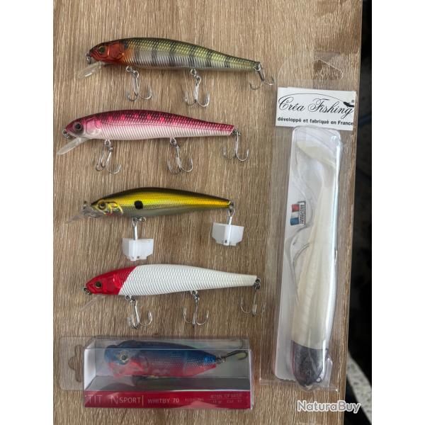 Lot leurres durs et souple neufs