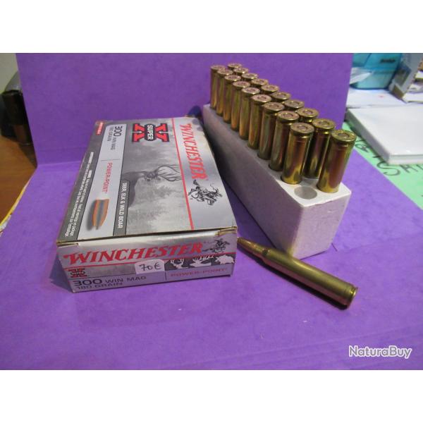 WINCHESTER SUPER X 300 WINCHESTER MAGNUM BOITE DE 20 balles en 180 grain