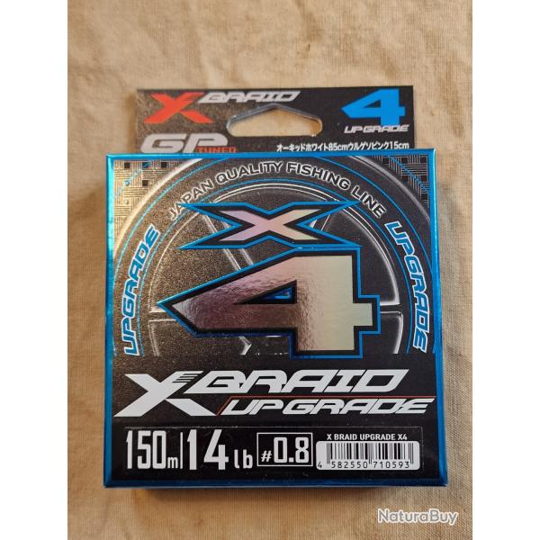 Tresse XBRAID UPGRADE X4 PE 0.8 150m - HILMAR SUPER DESTOCK !!!
