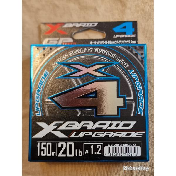 Tresse XBRAID UPGRADE X4 PE 1.2 150m - HILMAR SUPER DESTOCK !!!