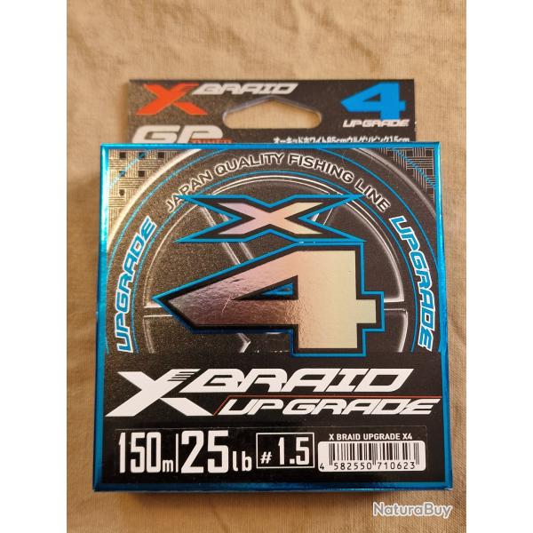 Tresse XBRAID UPGRADE X4 PE 1.5 150m - HILMAR SUPER DESTOCK !!!