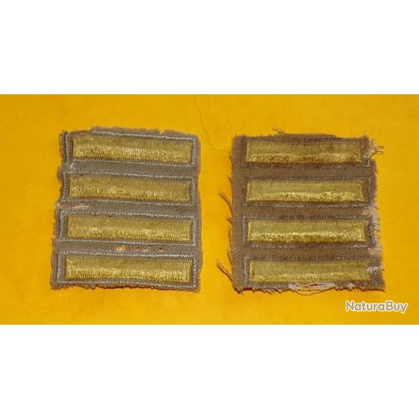 ARMEE AMERICAINE U.S : PAIRE INSIGNE EN TISSU DE GALONS DE MANCHES ,�ETAT VOIR PHOTO� . POUR TOUT RE