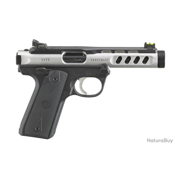 RUGER  - PISTOLET MARK IV 22/45 LITE .22LR 4.40" 10CPS GRIS ANODISE 1/2-28" FILE (2C) - DESTOCKAGE