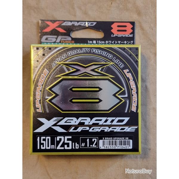 Tresse XBRAID UPGRADE X8 PE 1.2 150m - HILMAR SUPER DESTOCK !!!