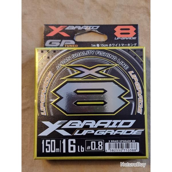 Tresse XBRAID UPGRADE X8 PE 0.8 150m - HILMAR SUPER DESTOCK !!!