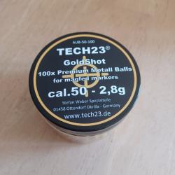 100 Billes goldshot m&eacute;tal cal.50 pour T4E