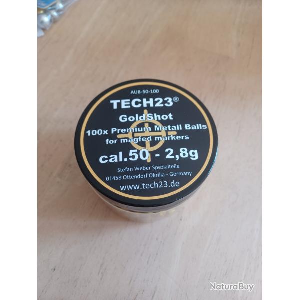 100 Billes goldshot m�tal cal.50 pour T4E