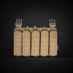 PORTE CHARGEUR FRONTAL 9MM MP5/MP7 MOLLE LASER CUT COYOTE