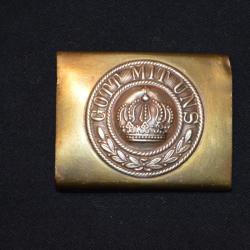 PLAQUE DE CEINTURON PRUSSIENNE Mle 1895-GERMAN PLATE BELT 1&deg; WW-GUERRE 1914/1918 (VARIANTE)