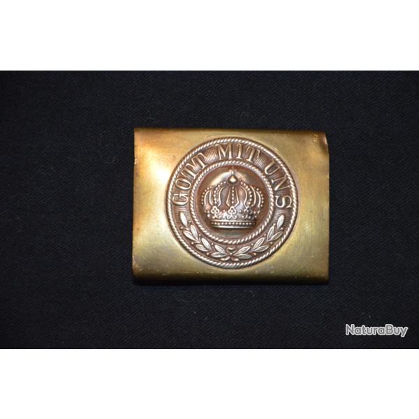 PLAQUE DE CEINTURON PRUSSIENNE Mle 1895-GERMAN PLATE BELT 1� WW-GUERRE 1914/1918 (VARIANTE)