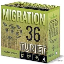 Cartouches TUNET MIGRATION calibre 12/70 36GR BG n&deg;7 x25