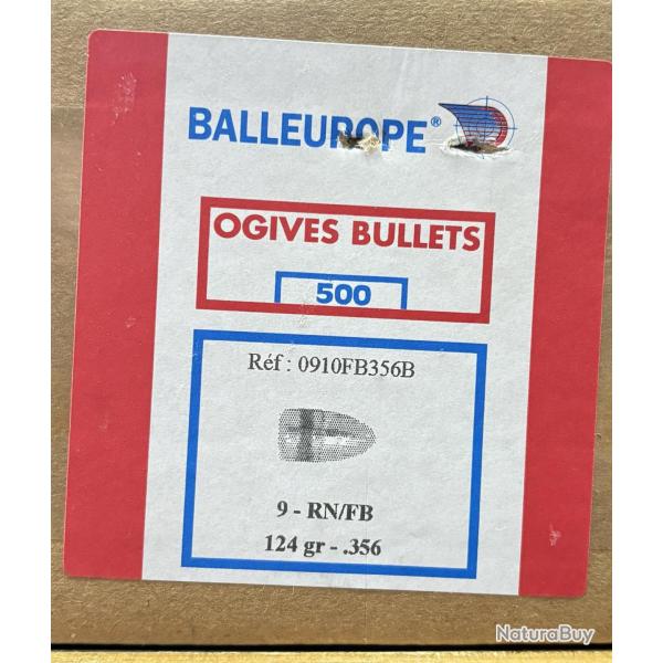 OGIVES BALLEUROPE 9MM RN-FB Diam.356 124GR x500
