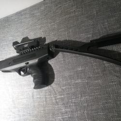 Pistolet Mod Fire 4,5 mm - Swiss Arms - 11 J - avec crosse + point rouge