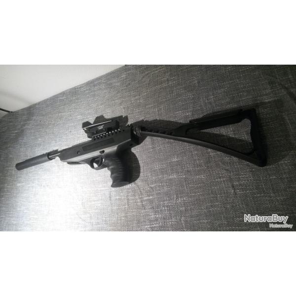 Pistolet Mod Fire 4,5 mm - Swiss Arms - 11 J - avec crosse + point rouge