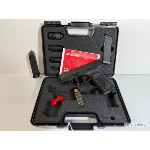 DESTOCKAGE CATEGORIE B PISTOLET DERYA  DY9 BLACK 9X19 OPTIC READY FRAIS DE PORT OFFERT