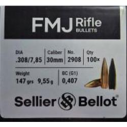 Ogives Sellier & Bellot 308 FMJ 147 grains par 100