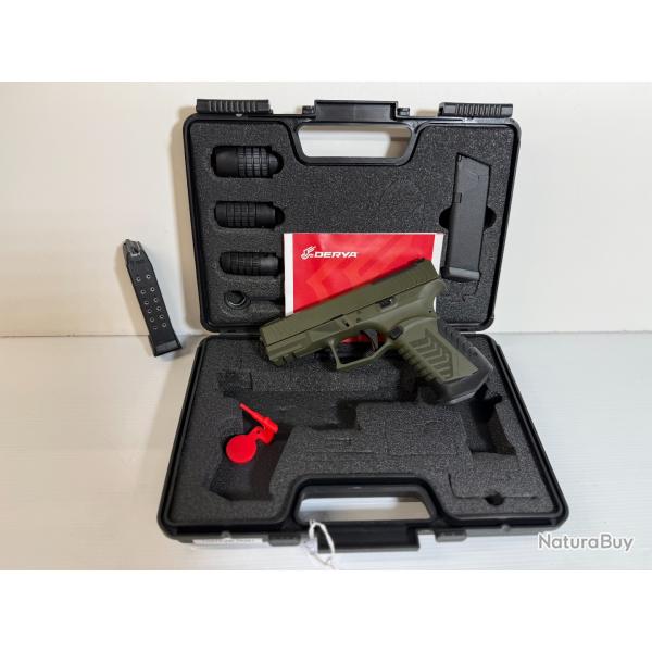 DESTOCKAGE CATEGORIE B PISTOLET DERYA  DY9 VERT 9X19 OPTIC READY FRAIS DE PORT OFFERT