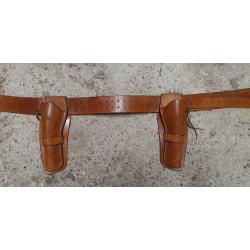 Ceinturon double etui western