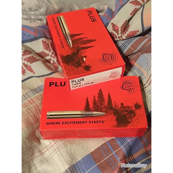 40 munitions geco soft point 170 gr 7x64