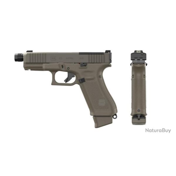 GLOCK - Pistolet Glock 45 MOS Gen 5 FS Filet� M13.5x1 LH Edition Hunter (ODG) - 9x19 - DESTOCKAGE
