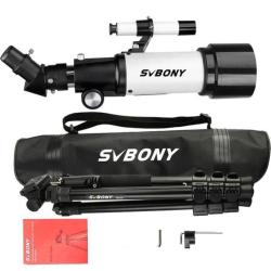 T&eacute;lescope SVBONY SV501P 60mm *Ench&egrave;re* d&eacute;butants monture en m&eacute;tal, focale 400mm