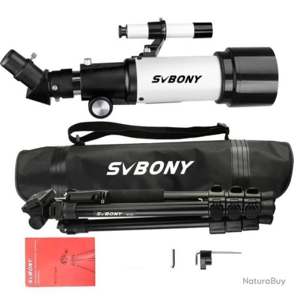 T�lescope SVBONY SV501P 60mm *Ench�re* d�butants monture en m�tal, focale 400mm