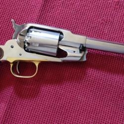 Revolver Pietta &egrave; poudre noire Remington 1858 Sheriff (canon 5.5 pouces)  INOX CUSTOM (