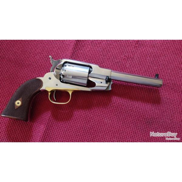 Revolver Pietta � poudre noire Remington 1858 Sheriff (canon 5.5 pouces)  INOX CUSTOM