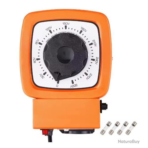Transformateur de tension Variable automatique 3000VA, 4 fusibles suppl�mentaires, entr�e 230V