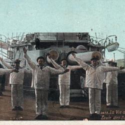 Carte Postale Ancienne - La Vie du Marin, &Eacute;cole des Signaux &agrave; bras N&deg;7677