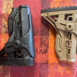 D&eacute;stockage Crosse pour plate-forme Ar15 m4 milspec appuie joue r&eacute;glable busc caoutchoucs couleur tan