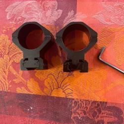 Collier renforc&eacute; tactique 6 vis diam&egrave;tre 34 mm pour rails de 11 mm