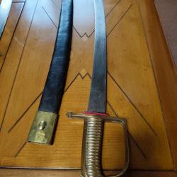 Sabre briquet quillon droit &eacute;poque r&eacute;volutionnaire