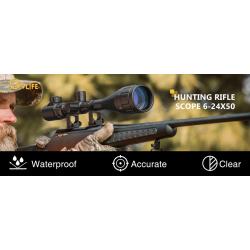 OFFRE TIR CVLIFE 6-24x50 AO Lunette de Tir avec colliers de 20 inclus Livraison Offerte